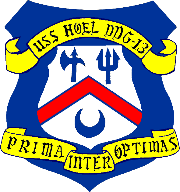 Uss Hoel Insignia, 1968 - Crest Clipart (591x629), Png Download