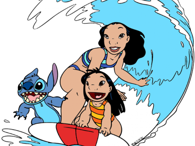 Surfboard Clipart Lilo And Stitch - Lilo E Stitch Surf - Png Download (640x480), Png Download