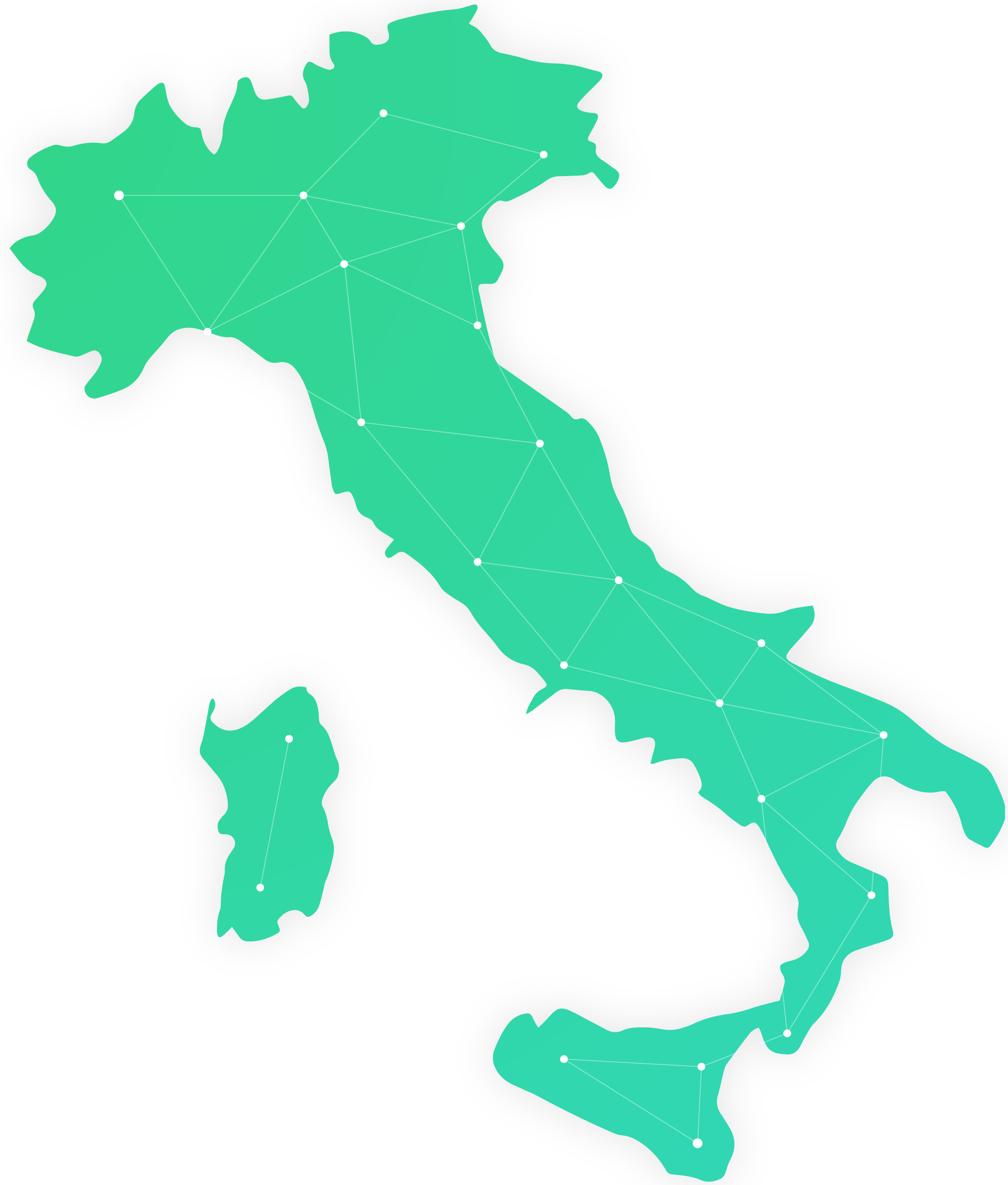 Emerge - Italy Map Silhouette Clipart (2237x2631), Png Download