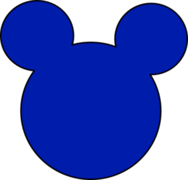 Mickey Mouse Md Image - Mickey Mouse Color Blue Clipart (600x574), Png Download