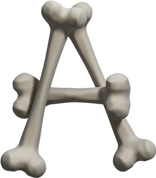 Bone Font - Transparent Handmade White Archives Fonts Clipart (595x595), Png Download