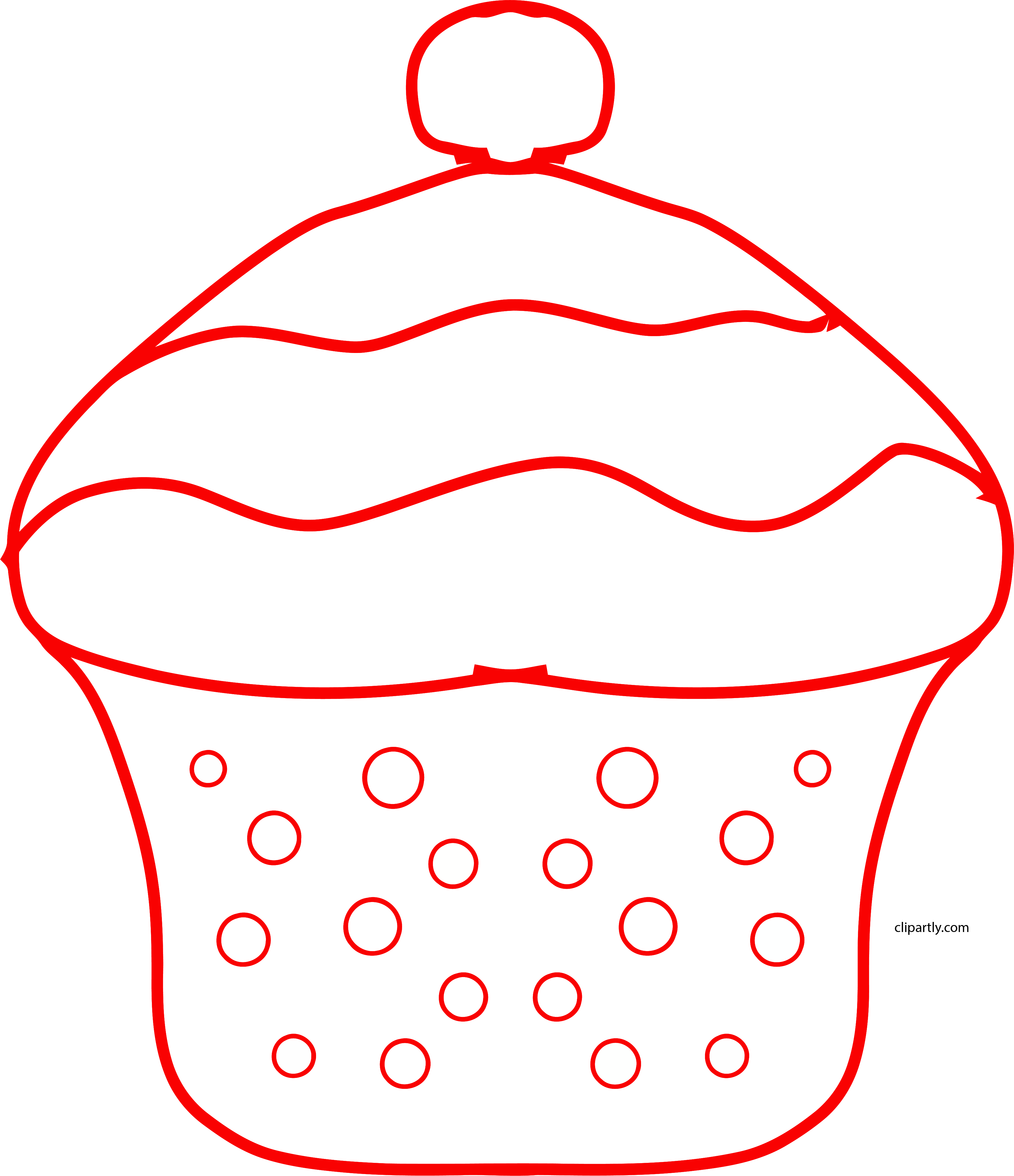 Draw Cupcake Clipart Png Transparent Png (3619x4198), Png Download