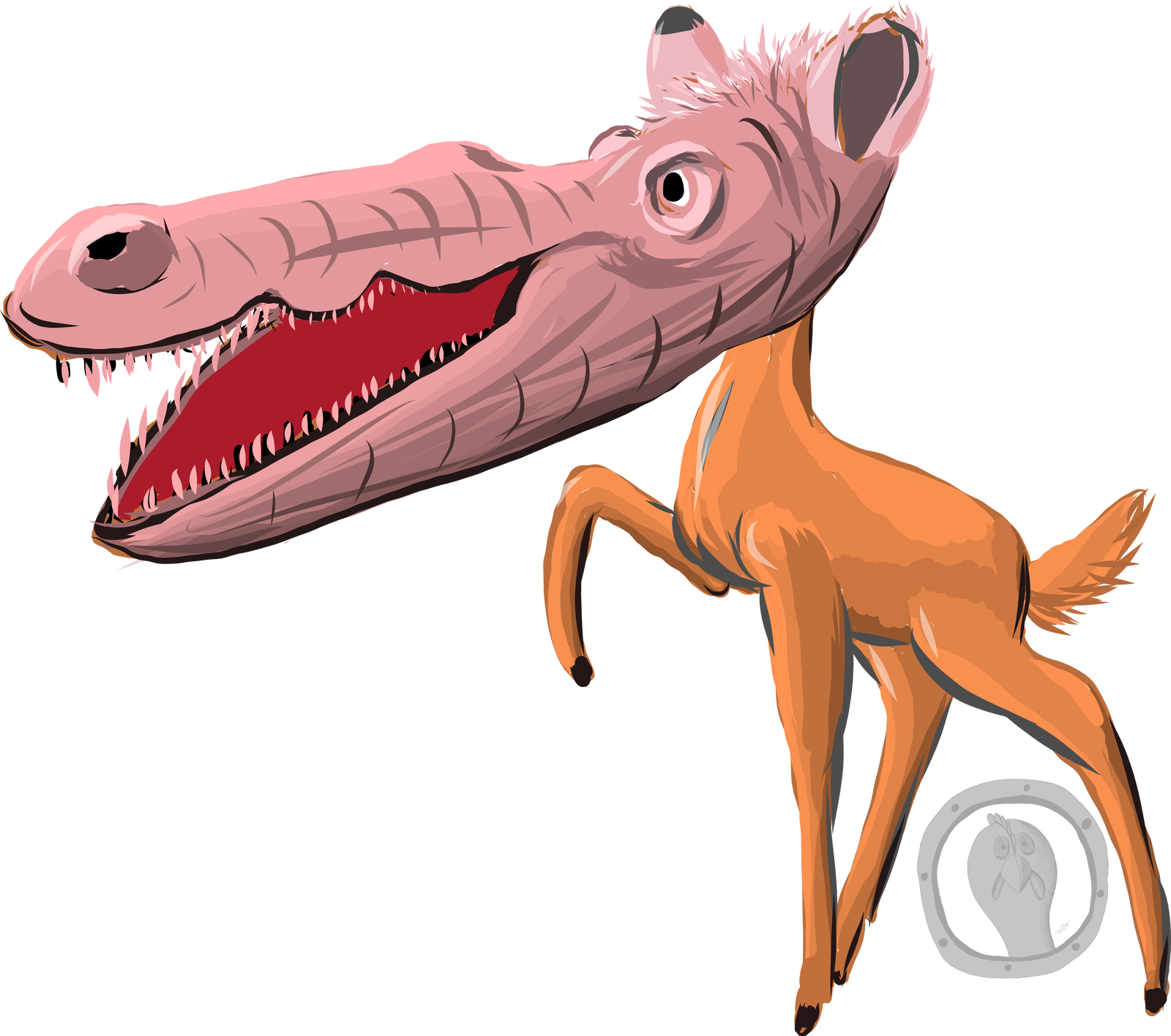 Shop Crocodile Bambi - Cartoon Clipart (1600x1416), Png Download