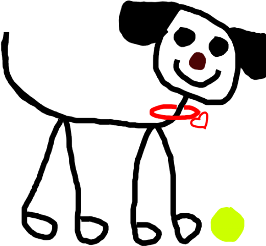 Dogs Clipart Stick Figure - Stick Figure Dog Clipart - Png Download (640x480), Png Download