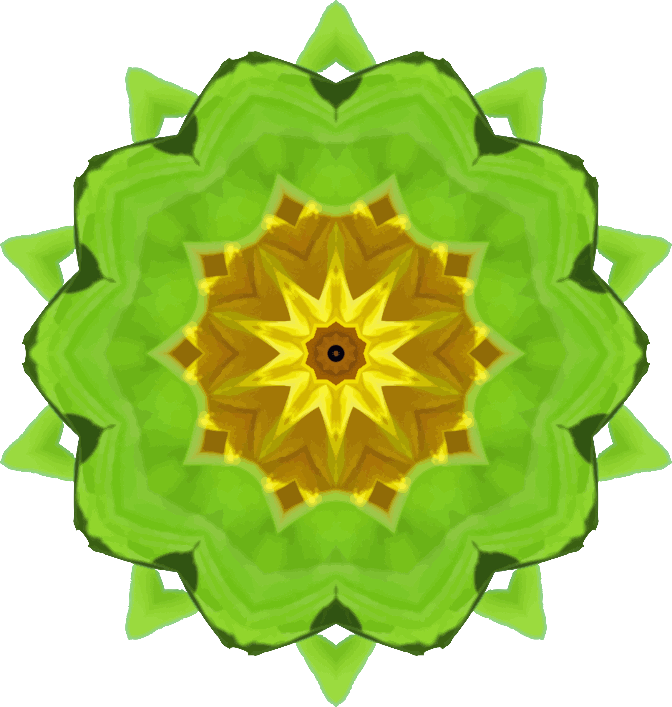 This Free Icons Png Design Of Sunflower Kaleidoscope Clipart (2283x2400), Png Download