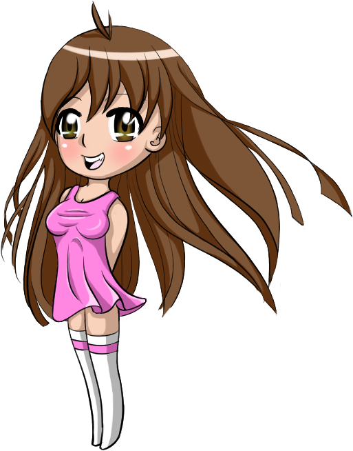 Cute Little Chibi Girl Colored By Rosebugdesigns - Cute Girls Animation Clipart (513x654), Png Download