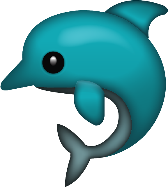 Dolphin Emoji Clipart (640x640), Png Download