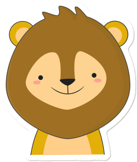 Cute And Kawaii Lion - Cartoon Clipart (650x650), Png Download