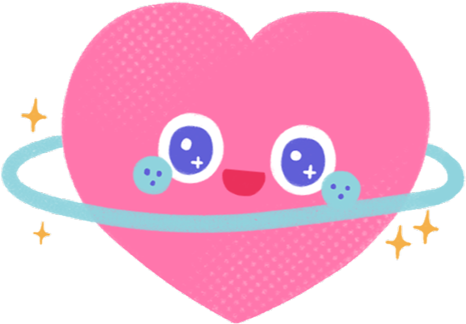 Kawaii Sticker - Heart Clipart (1024x873), Png Download