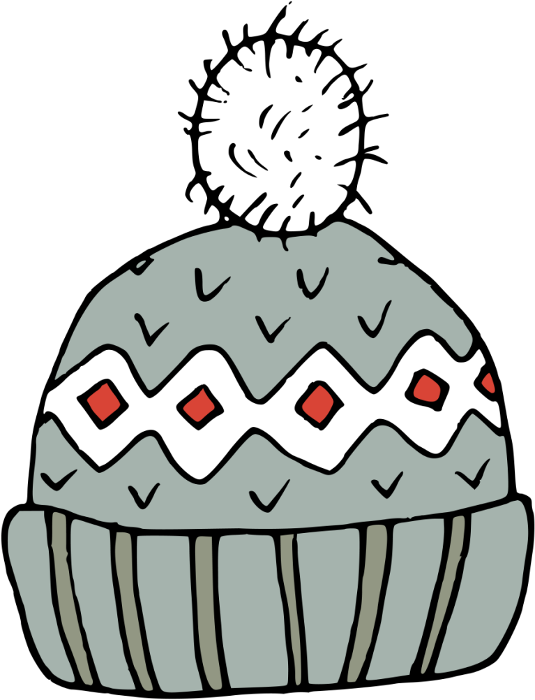 Hand Painted A Gray Hat Winter Transparent Decorative - Transparent Clipart Winter Hat - Png Download (767x1002), Png Download