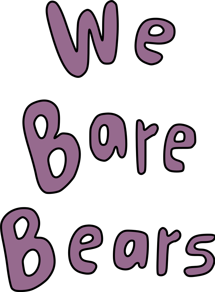 We Bare Bears Logotype - We Bare Bears Logo Font Clipart (754x1024), Png Download