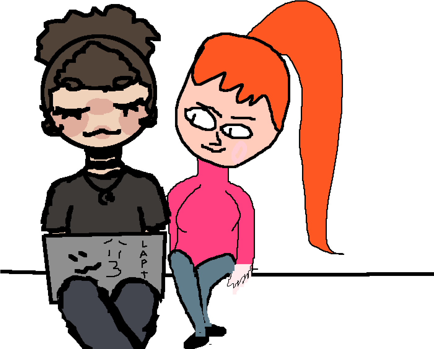 Added Ava <33 - Cartoon Clipart (1400x1400), Png Download
