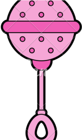 Baby Girl Clipart Rattle - Pink Baby Rattle Png Transparent Png (640x480), Png Download