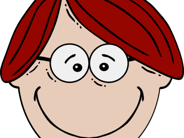 Red Hair Clipart Svg - Face Cartoon - Png Download (640x480), Png Download