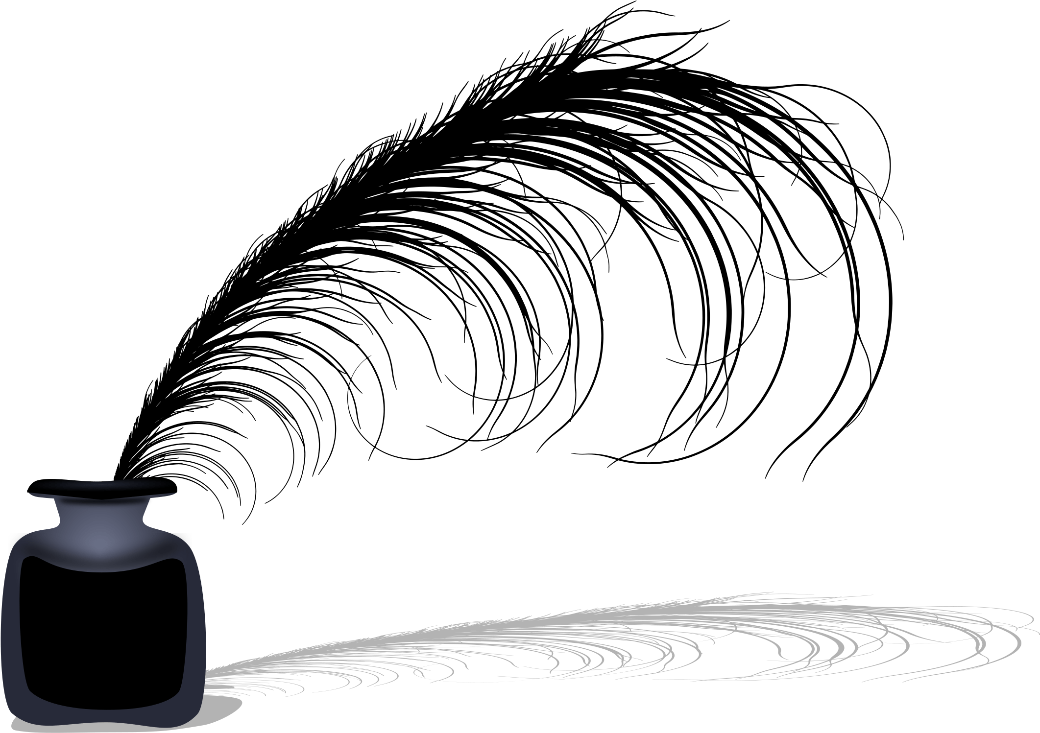 Clipart - Quill Clip Art - Png Download (2400x1664), Png Download