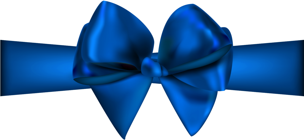 Blue Ribbon With Bow Png Clip Art - Free Ribbon Image With Transparent Background (1024x479), Png Download