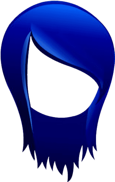 Free Png Space Mcfly Hair Blue Png - Blue Hair Clipart Transparent Png (481x753), Png Download