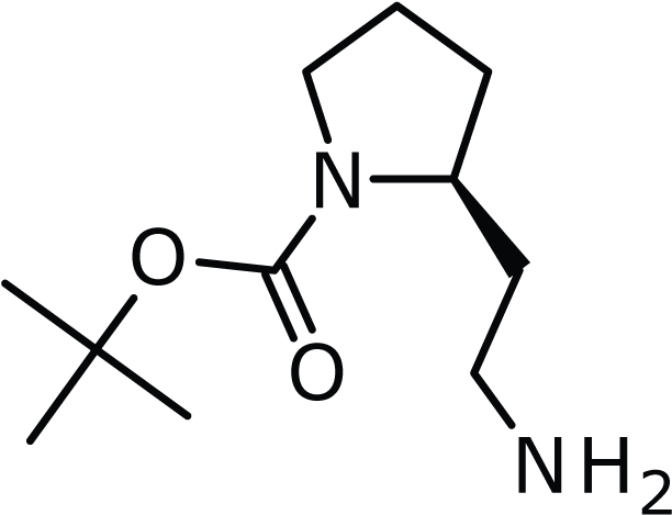 2 (aminoethyl) 1 Boc Pyrrolidine - Line Art Clipart (750x750), Png Download