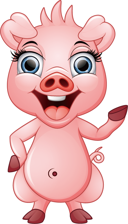 Pig - P For Pig Clipart (497x866), Png Download
