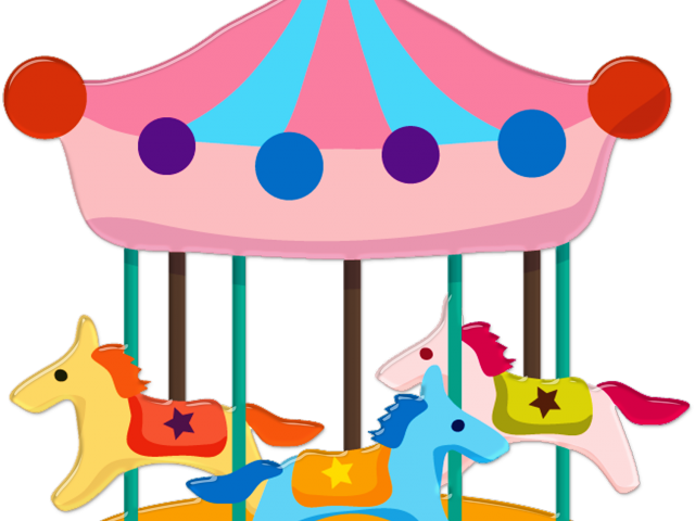 Amusement Park Clipart Parque - Dibujo Infantil De Un Carrusel - Png Download (640x480), Png Download