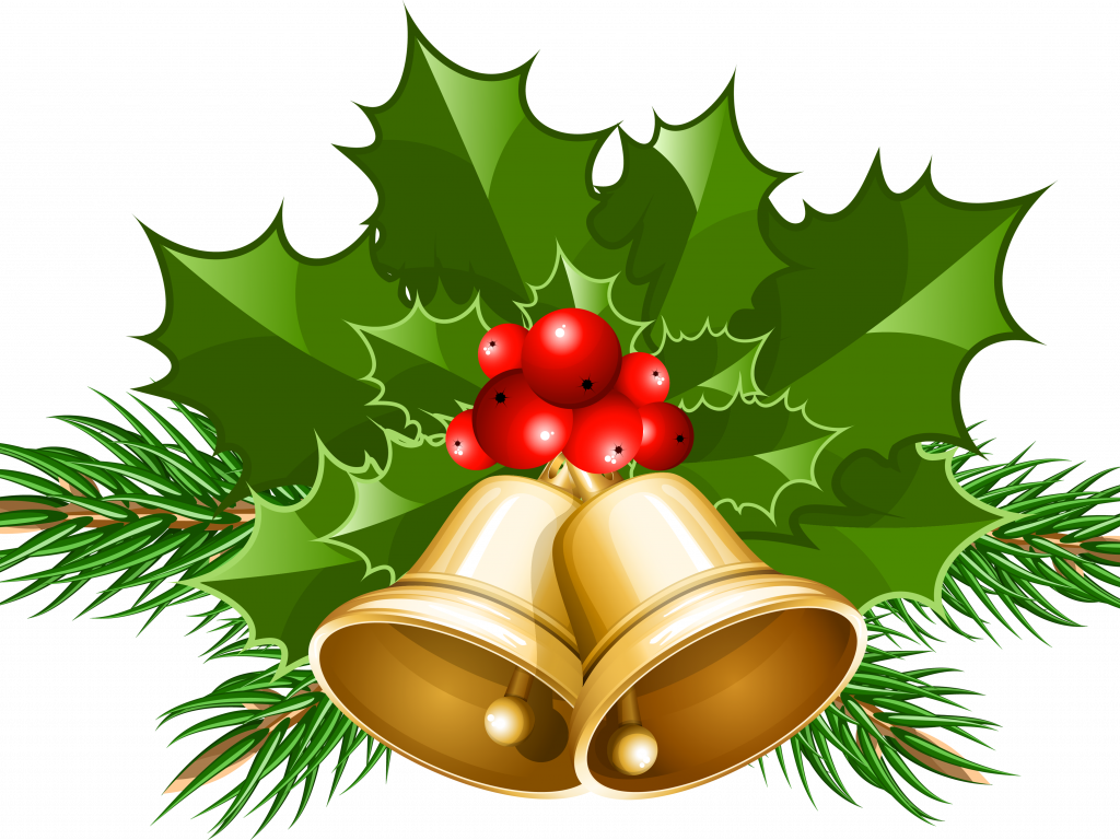 Download Free Clip Art Christmas - Christmas Bells Clipart Png Transparent Png (1024x768), Png Download