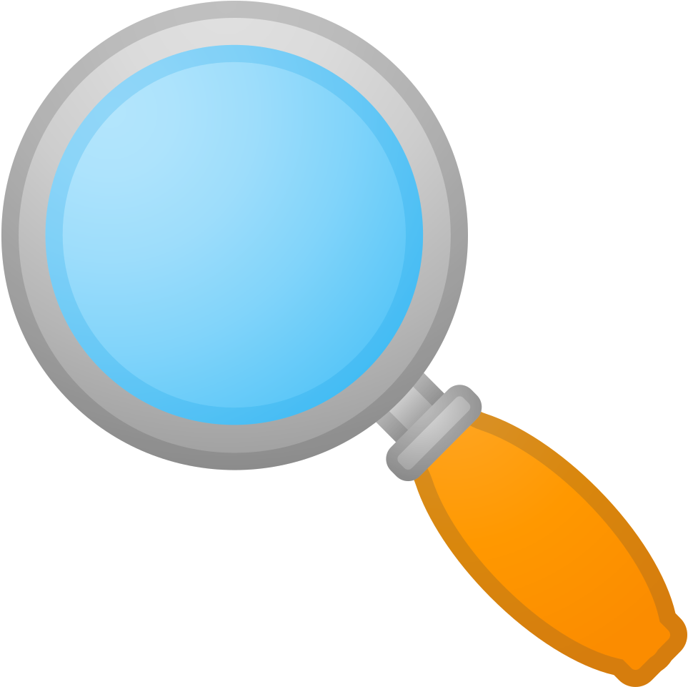 Download Svg Download Png - Magnifying Glass Emoji Clipart (1024x1024), Png Download