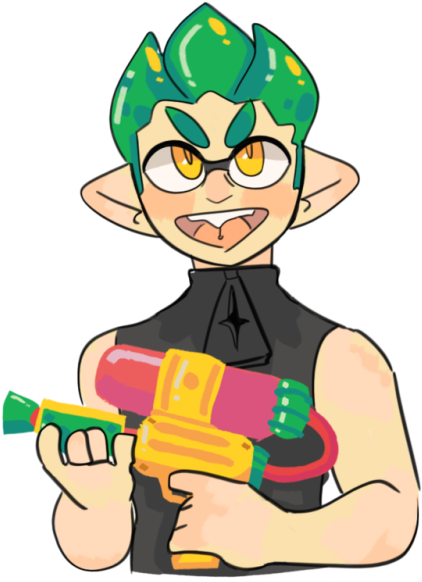 Some Green Squids - Cartoon Clipart (500x618), Png Download