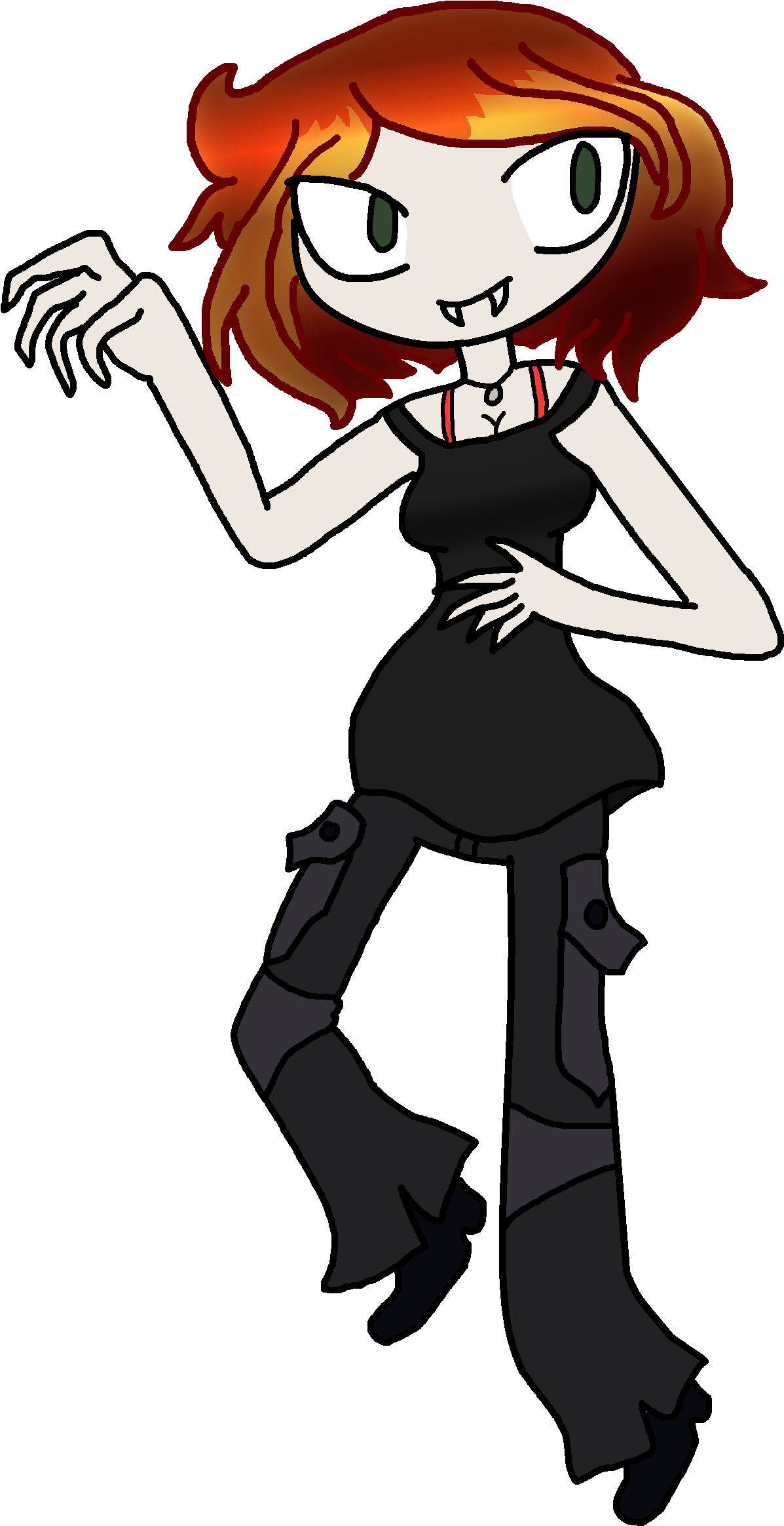 Rubelline Tifft, The Red-headed Vampire - Cartoon Clipart (1395x2517), Png Download