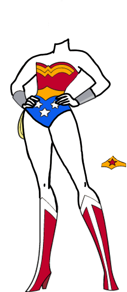 Wonder Woman Base By Darthranner83 - Elena Of Avalor Sexy Clipart (431x993), Png Download