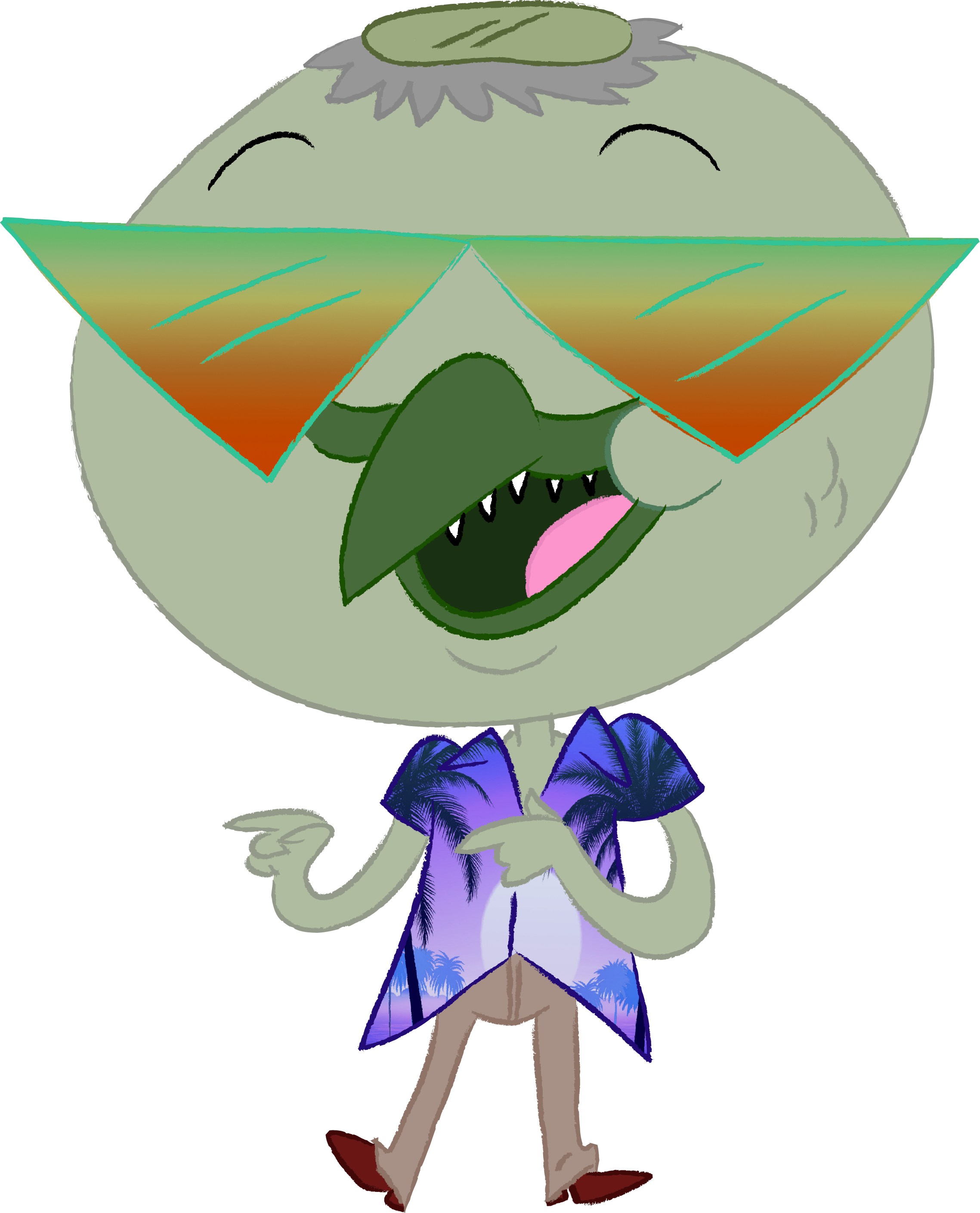 Rhomb Clipart Vegetable - Cartoon - Png Download (2277x2818), Png Download