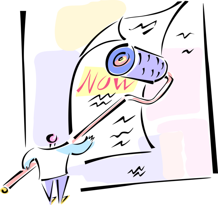 Vector Illustration Of Putting Up Billboard Advertising Clipart (745x700), Png Download