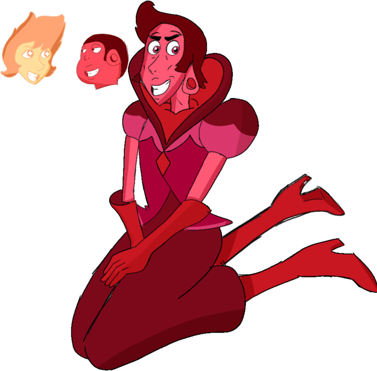 Concept Sketch Of Red Wine Diamond Fusion Of My Spinel - Cartoon Clipart (1280x1280), Png Download