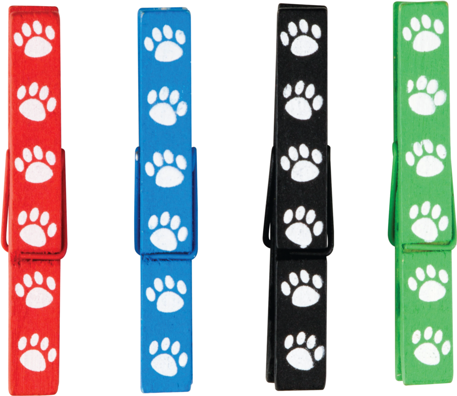 Tcr 77251 Paw Prints Magnetic Clothespins - Pattern Clipart (900x900), Png Download