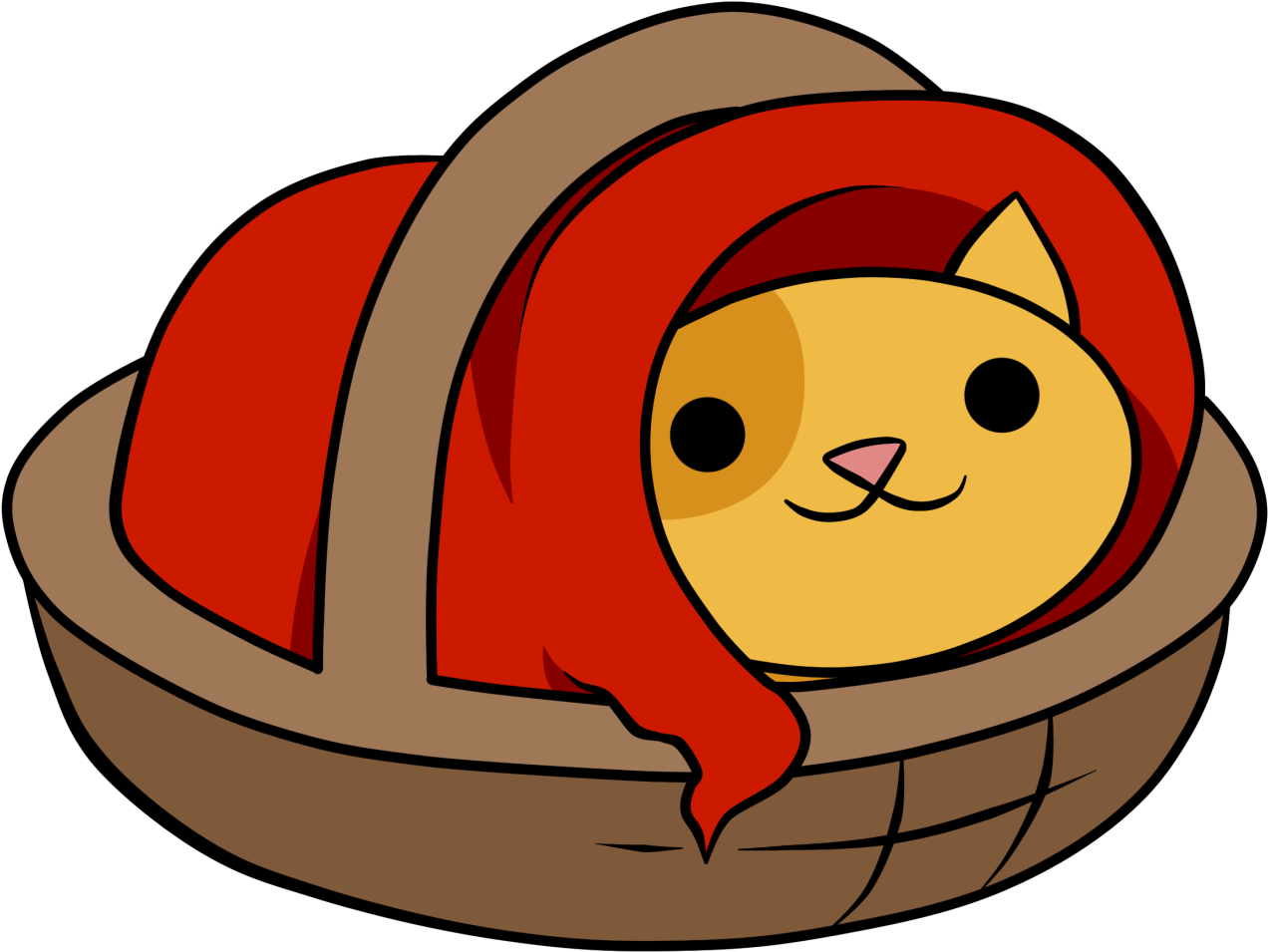 Little Red Riding Kitty Clipart (1280x965), Png Download
