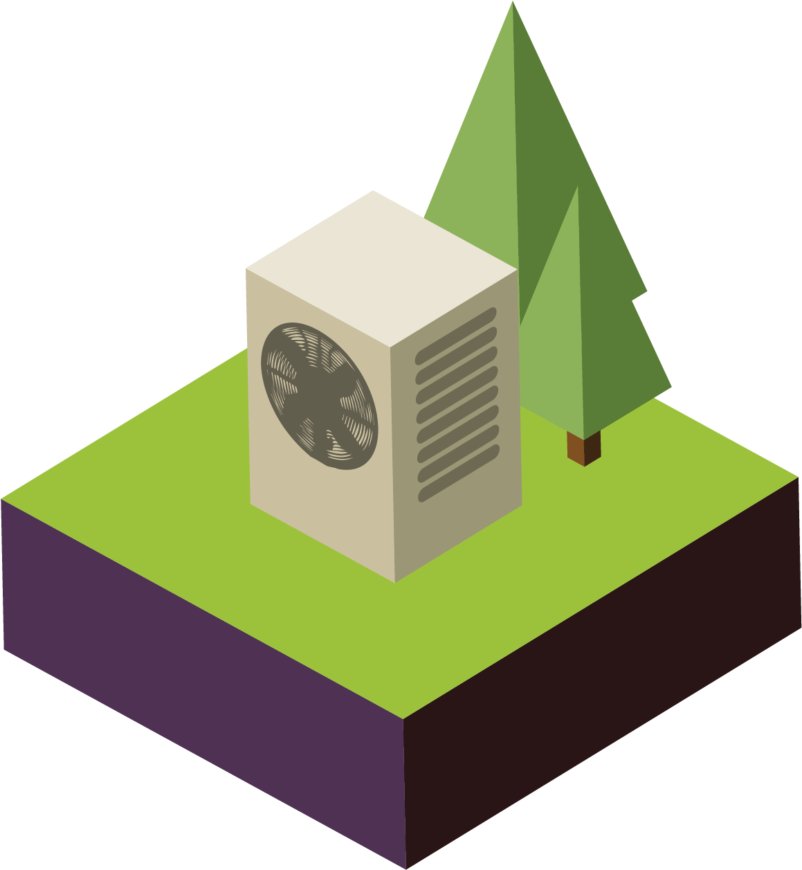 Air Source Heat Pumps Flixborough Eco Technologies - Heat Pump Clipart - Png Download (1321x1321), Png Download