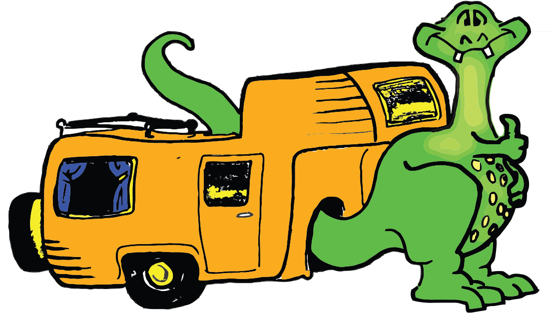 Dinosaur Rv Park - Dinosaur Rv Clipart (1101x627), Png Download