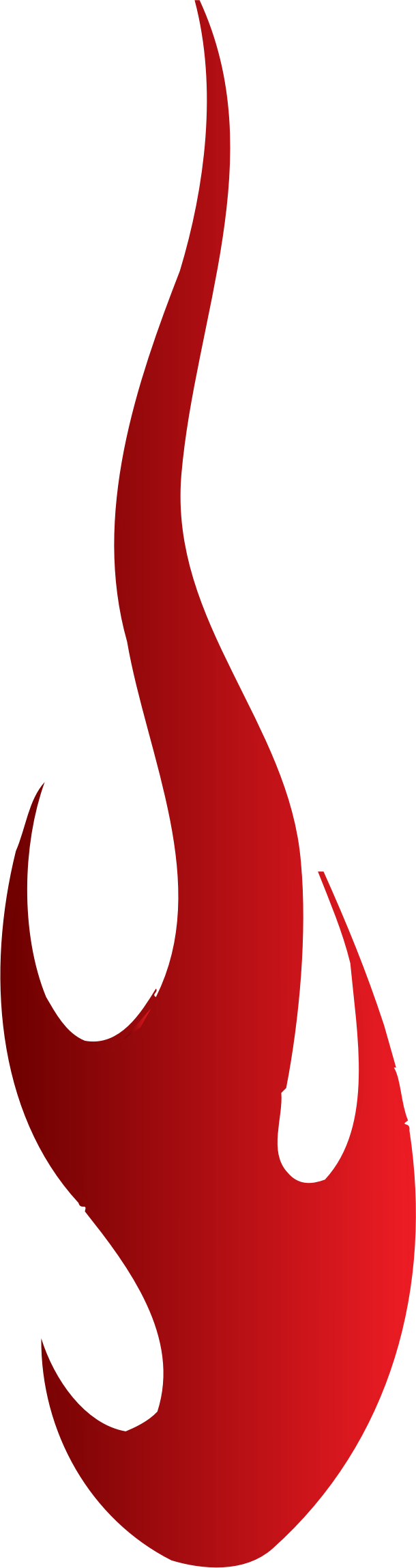 Flame Clipart Single Flame - Single Flame Png Transparent Png (610x2296), Png Download