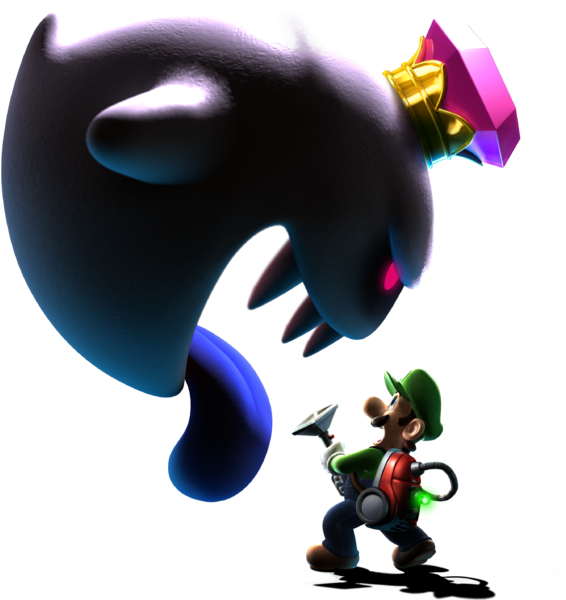 Luigi's Mansion Dark Moon Luigi Clipart (577x599), Png Download
