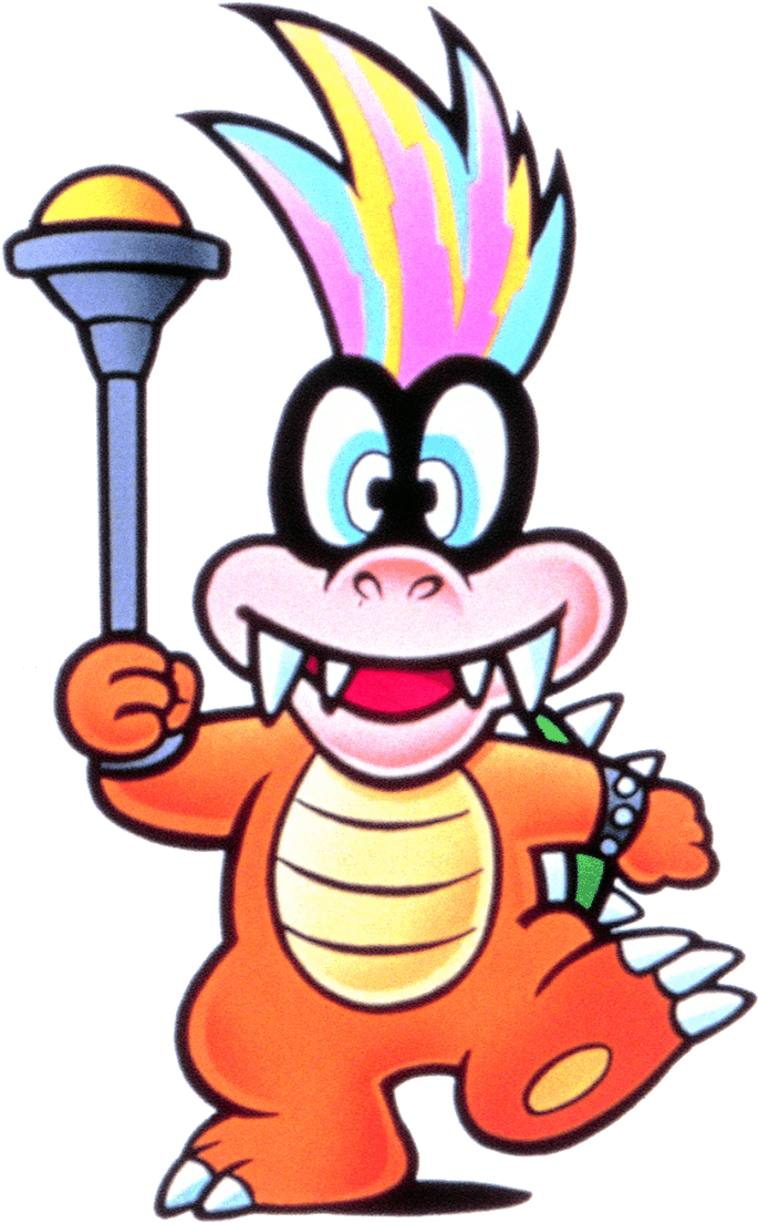 Fireball Clipart Mario Kart - Super Mario Bros 3 Iggy Koopa - Png Download (717x1128), Png Download