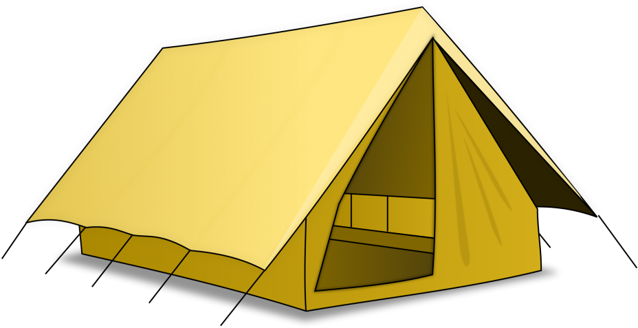 Clipart Tent Army Tent - Camping Tent Shower Curtain - Png Download (850x455), Png Download