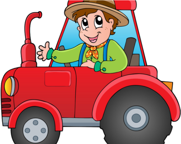 Farmer Clipart Farm Vehicle - Tractor Coloring Book: Working On The Farm - Png Download (640x480), Png Download