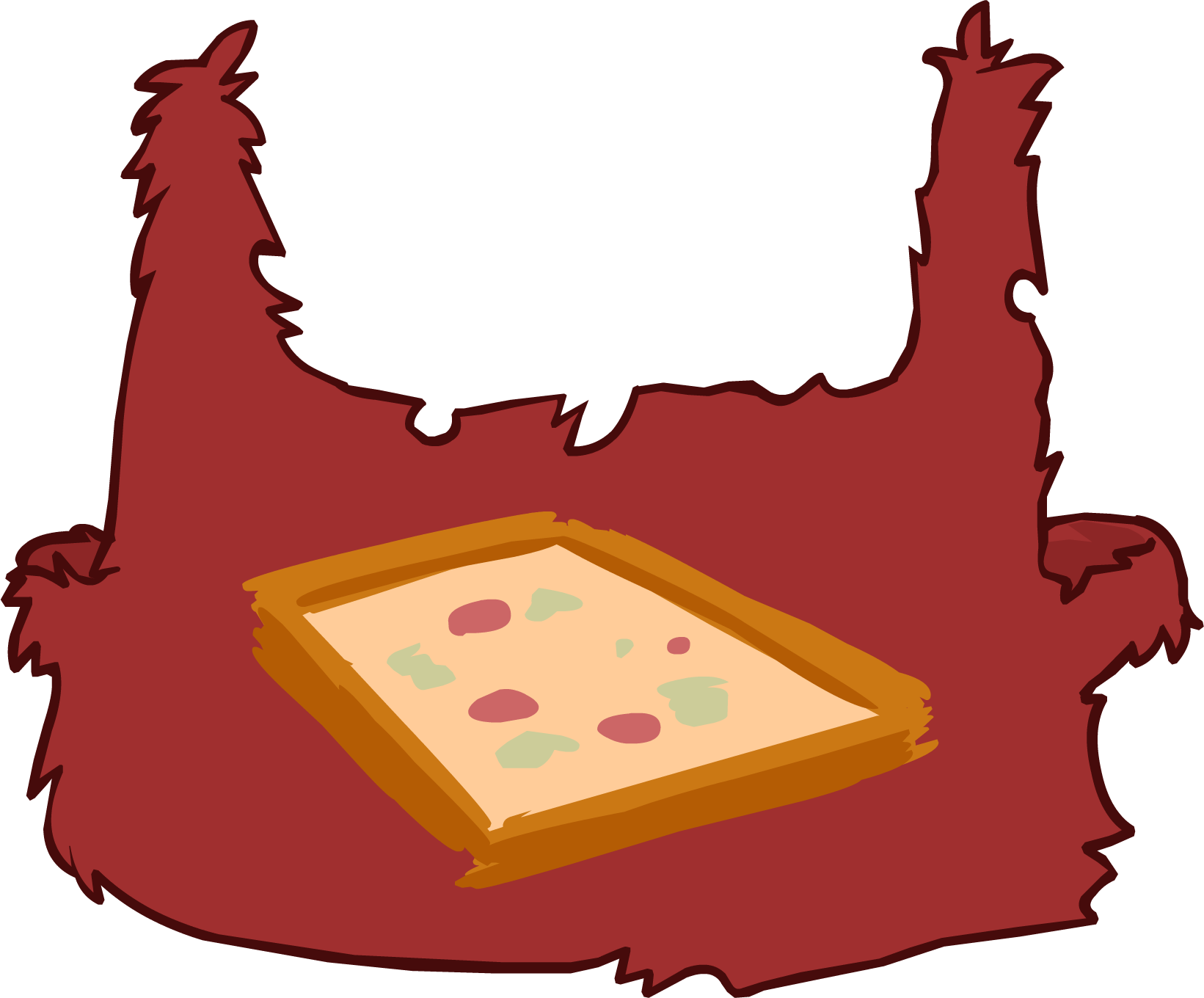 Caveguin Pizza Apron - Club Penguin Pizza Hat Clipart (1641x1360), Png Download