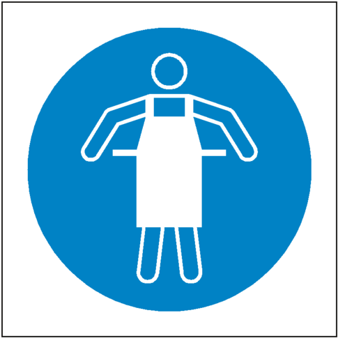 Use Protective Apron Symbol Sign - M026 Clipart (600x600), Png Download
