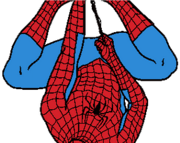 Spider Man Clipart Upside Down - Homem Aranha Pendurado Na Teia - Png Download (640x480), Png Download