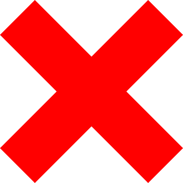 Red Xmark Clip Art 1165686 - No Symbol - Png Download (600x600), Png Download