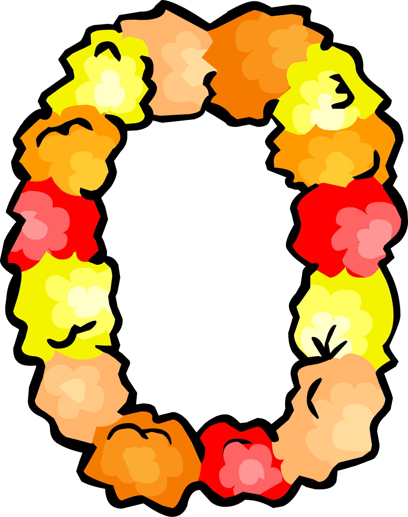 Hawaiian - Club Penguin Lei Clipart (1322x1673), Png Download