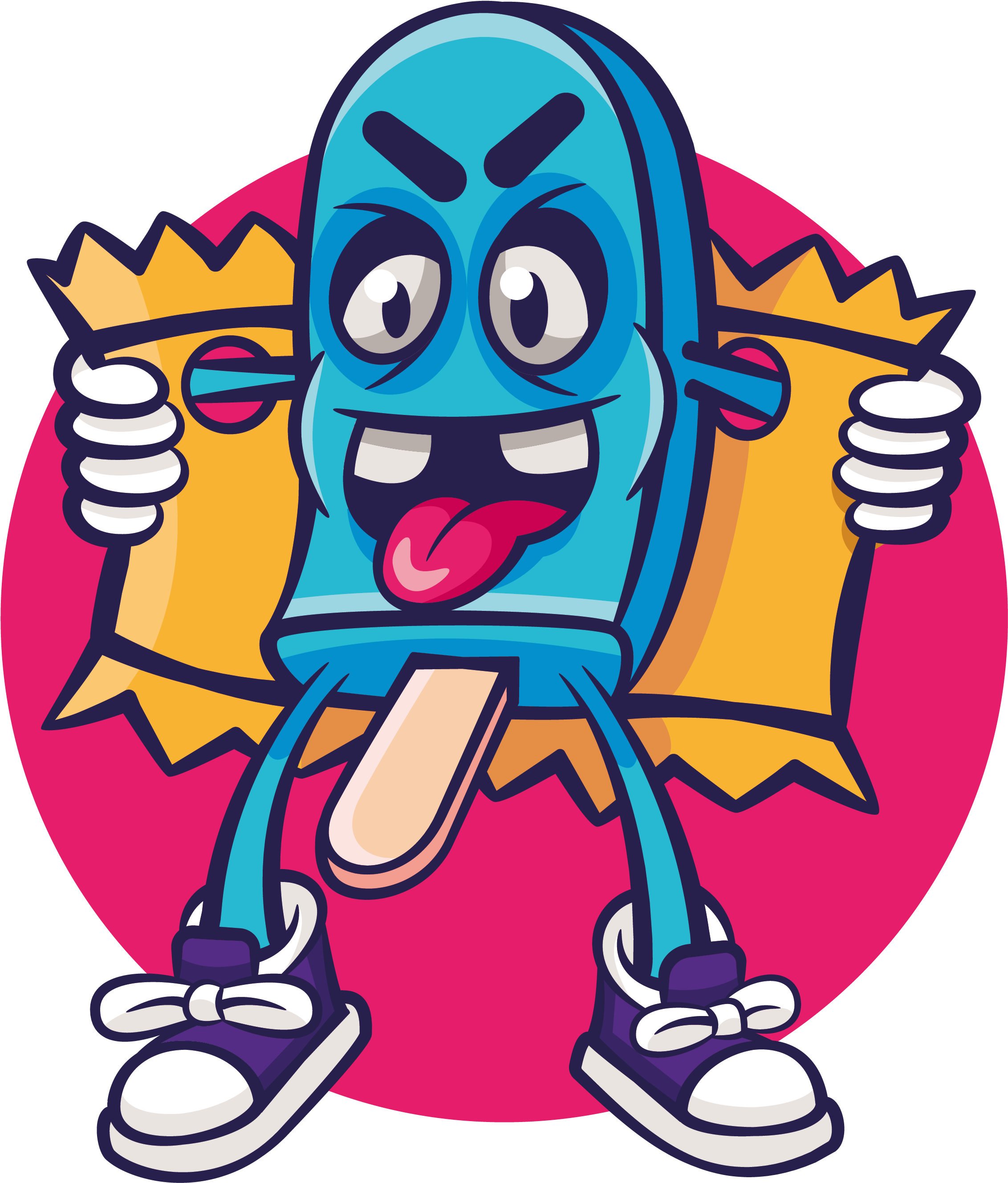 Illustration Designed For Stickers - Cartoon Clipart (2481x3508), Png Download