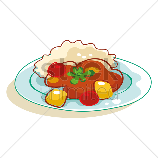 Rice And Gravy Clipart (600x600), Png Download