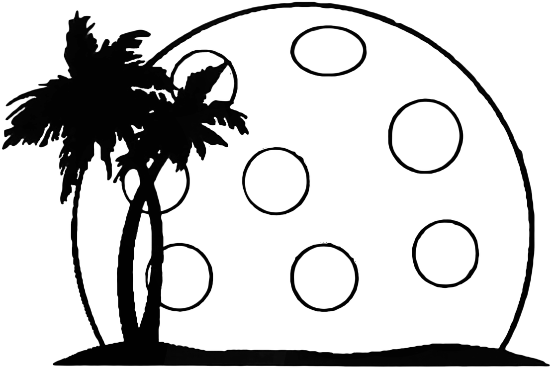 Pickleball Clip Arts - Palm Trees Black Png Transparent Png (960x663), Png Download