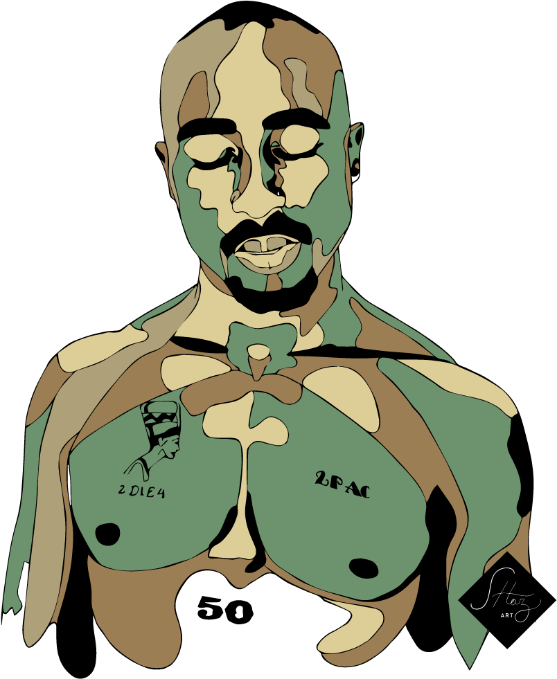 Clipart Royalty Free Library Pin By Ana Gon - Tupac Shakur - Png Download (992x1417), Png Download